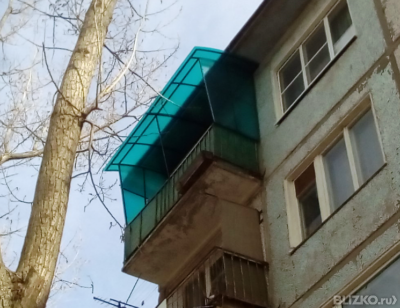 Крыша на балкон из поликарбоната 8 мм с боковыми стенками от.