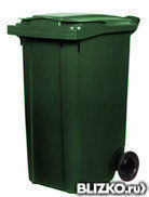 Евроконтейнер мусорный пластиковый 240 литров зеленый