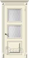 Дверь межкомнатная МДФ Багет-1 ПО эмаль крем