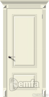 Дверь межкомнатная МДФ Ноктюрн эмаль крем ПГ патина серебро
