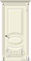 Дверь межкомнатная МДФ Джаз эмаль крем ПГ патина серебро