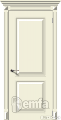 Дверь межкомнатная МДФ Блюз эмаль крем ПГ патина серебро