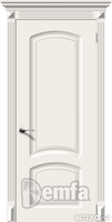 Дверь межкомнатная МДФ Ария эмаль белая ПГ патина серебро