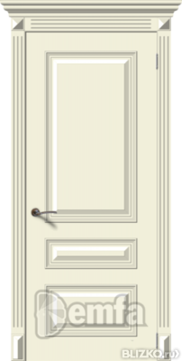 Дверь межкомнатная МДФ Багет-3 ПГ эмаль крем