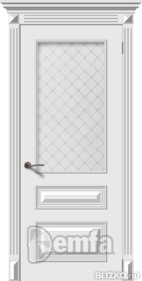 Дверь межкомнатная МДФ Багет-3 ПО эмаль белая