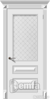 Дверь межкомнатная МДФ Багет-3 ПО эмаль белая