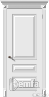 Дверь межкомнатная МДФ Багет-3 ПГ эмаль белая