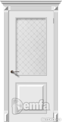 Дверь межкомнатная МДФ Багет-2 ПО эмаль белая