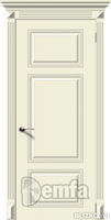 Дверь межкомнатная МДФ Увертюра эмаль крем ПГ патина серебро