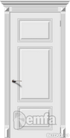 Дверь межкомнатная МДФ Увертюра эмаль белая ПГ патина серебро