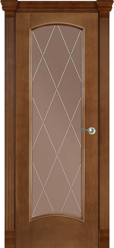 Дверь межномнатная Экзотика шпон анегри тон-3 ДО со стеклом "Версаль" кла