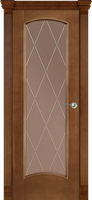 Дверь межномнатная Экзотика шпон анегри тон-3 ДО со стеклом "Версаль" кл