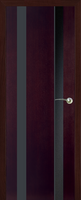 Дверь межкомнатная Сорренто-2 со стеклом (черный триплекс) венге
