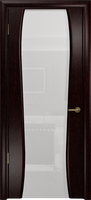 Дверь межкомнатная Плаза со стеклом (молочный триплекс) шпон венге