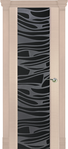 Дверь межкомнатная Палермо-3 со стеклом "Раунда" шпон беленый дуб