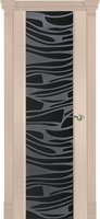 Дверь межкомнатная Палермо-3 со стеклом "Раунда" шпон беленый дуб