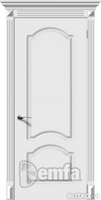 Дверь межкомнатная МДФ Сюита эмаль белая ПГ патина серебро
