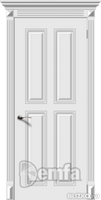 Дверь межкомнатная МДФ Ретро 4 эмаль крем ПГ патина серебро