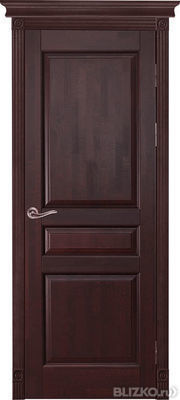 Дверь межкомнатная, Валенсия ДГ, цвет махагон, массив ольхи