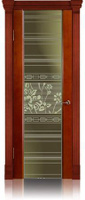 Дверь межномнатная Палермо-3 со стеклом "Морле" шпон ясень натуральный,