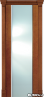 Дверь межномнатная Палермо-3 со стеклом "Зеркало" шпон анегри тон-3
