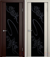 Дверь межномнатная Палермо-3 со стеклом "Византия" шпон беленый дуб фай