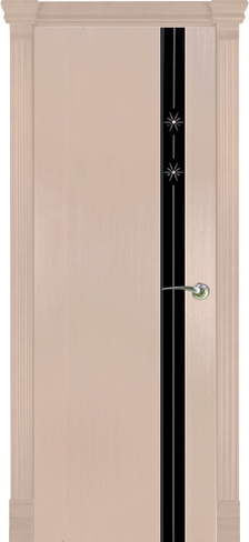 Дверь межномнатная Сорренто-1 ДО со стеклом "Искра" шпон беленый дуб
