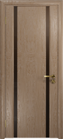 Дверь межкомнатная Палермо 2 шпон дуб со стеклом бронзовый триплекс
