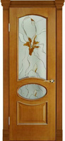 Дверь межномнатная Алина-6 шпон анегри тон-2 ДО со стеклом "Вуаль" класси