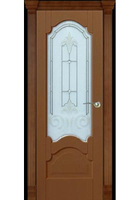 Дверь межномнатная Надежда со стеклом "Гамма-1" шпон анегри тон-2