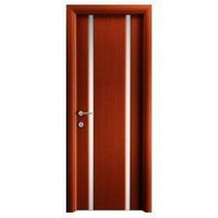 Дверь межкомнатная Палермо 2 шпон вишня со стеклом молочный триплекс
