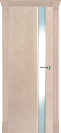 Дверь межномнатная Палермо 1 шпон беленый дуб файн лайн, тон нетонированный