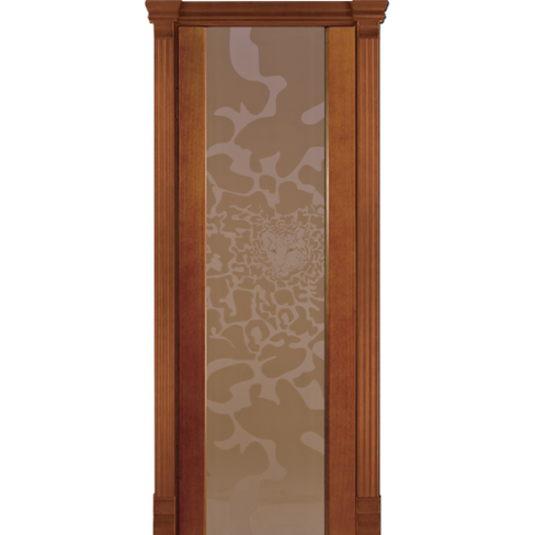 Дверь межномнатная Палермо-3 со стеклом "Шерхан" шпон анегри тон-5
