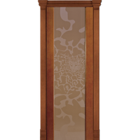 Дверь межномнатная Палермо-3 со стеклом "Шерхан" шпон анегри тон-5