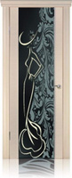 Дверь межкомнатная Палермо-3 со стеклом "Эстрелла " шпон беленый дуб2