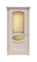 Дверь межномнатная Алина-6 шпон ясень тон-6 ДО со стеклом "Мальта"