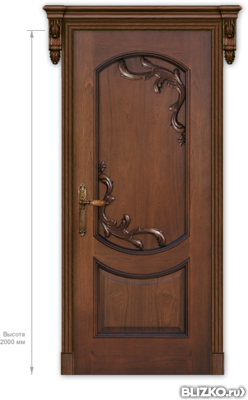 Дверь межкомнатная, коллекция Премиум, модель Августа, ДГ, красное дерево