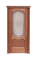 Дверь межномнатная Анкона шпон ясень тон-4 ДО со стеклом "Виттория 2" кла