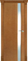 Дверь межномнатная Палермо 1 шпон анегри тон-2 ДО со стеклом (бронзовый тр