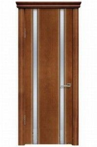 Дверь межномнатная Палермо 2 шпон анегри тон-1 ДО со стеклом (бронзовый тр