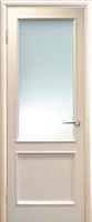 Дверь межномнатная Катрин Эмаль белая RAL ДО со стеклом белое матовое по