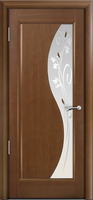 Дверь межномнатная Агава со стеклом шпон анегри тон-1