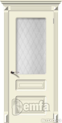 Дверь межкомнатная МДФ Трио ПО эмаль крем