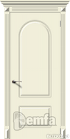 Дверь межкомнатная МДФ Минуэт эмаль крем ПГ патина серебро