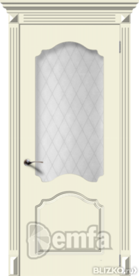 Дверь межкомнатная МДФ Танго, остекленная, эмаль крем