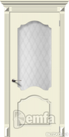 Дверь межкомнатная МДФ Танго, остекленная, эмаль крем