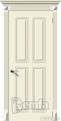 Дверь межкомнатная МДФ Ретро 2 эмаль крем ПГ патина серебро