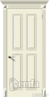 Дверь межкомнатная МДФ Ретро 2 эмаль крем ПГ патина серебро