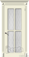 Дверь межкомнатная МДФ о Ретро 4 эмаль крем ПО патина серебро