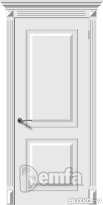 Дверь межкомнатная МДФ Багет-2 ПГ эмаль белая